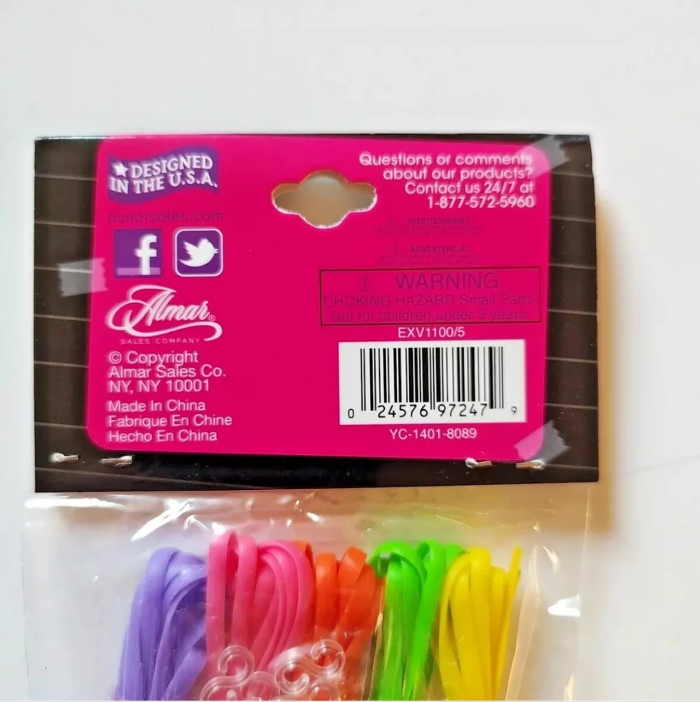 Lot of 4 Packs Expressions DIY Rubber Friendship Bracelet Making Kit Latex Free